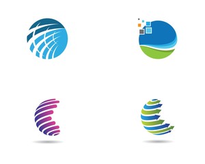 Global logo vector illustration