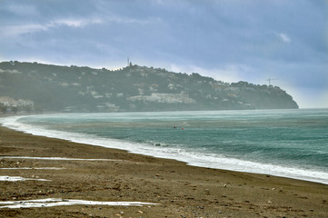 South tropical coast of Spain, Granada, the horseshoe rainy day
