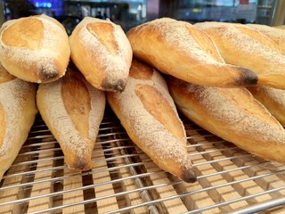 fresh bread in shop display