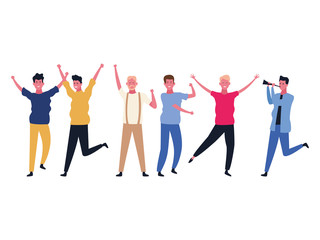 Obraz premium dancing people avatar