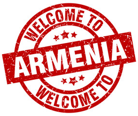 welcome to Armenia red stamp