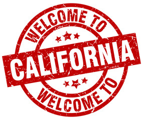 welcome to California red stamp
