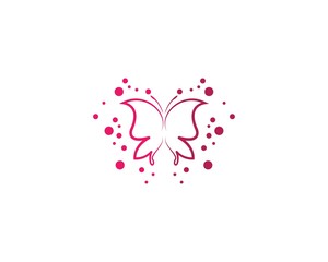 Butterfly logo template vector icon illustration