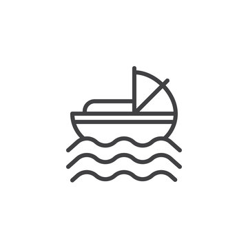 recommend clip art: Baby Moses in River outline icon. linear style sign for mobile concept and web design. Baby Moses Basket simple line vector icon. Symbol, logo illustration. Pixel perfect vector graphics