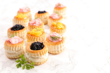 assorted finger food