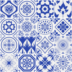 Seamless azulejo set