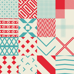 Fototapeta premium Seamless patterns set