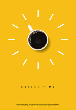 Coffee Poster Advertisement Flayers Vector Illustration