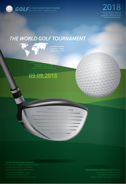 Poster Golf Championship Vector Illustration