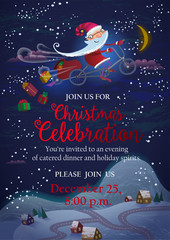 Fototapeta na wymiar Christmas Holiday invitation