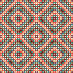 Geometric folk inspired vector pattern, seamless repeat. Trendy abstract style in muted color palette. Great for christmas related designs, fabrics & other surfaces, paper products, scrapbooking etc.