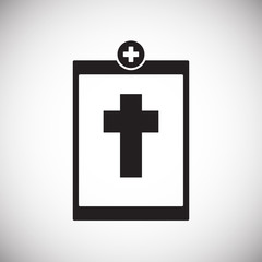 Death report on white background icon