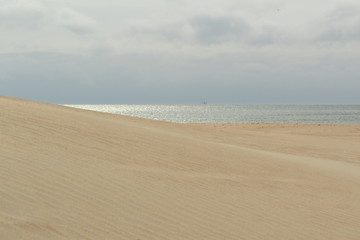 Fototapeta na wymiar sand dunes by the sea
