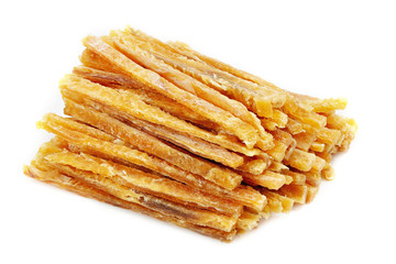 Dried fish on a white background