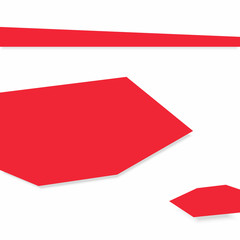 red banner polygon concept background vector eps10