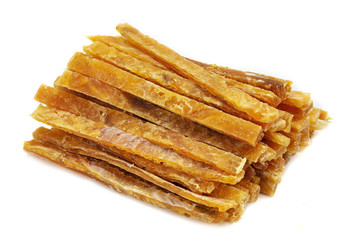 Dried fish on a white background
