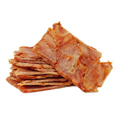 Dried meat, snack, on a white background