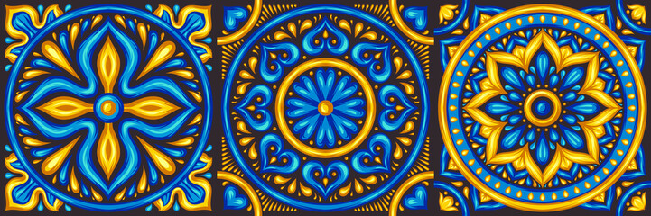 Moroccan ceramic tile pattern.