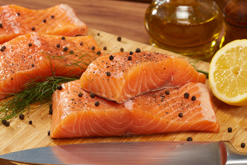 raw salmon