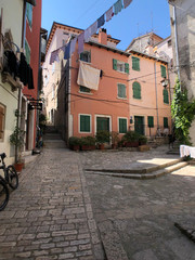 Laundry in the old town of Rovinj Croatia