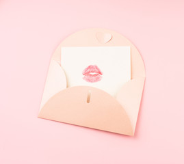 kiss on card