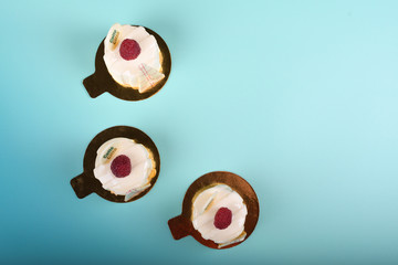 White chocolate mousse cake dessert