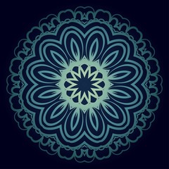 Mandala Style Vector Shapes. Decorative Cicle ornament. Floral design