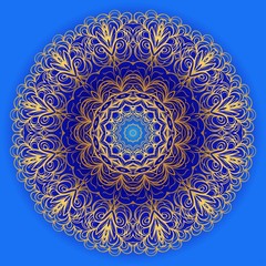 Beautiful round flower mandala. Vector illustration. Abstract