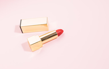 a red lipstick