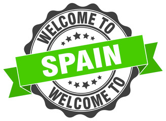 Fototapeta premium Spain round ribbon seal
