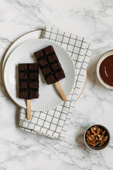 Chocolate Brownie in Ice Cream mold
