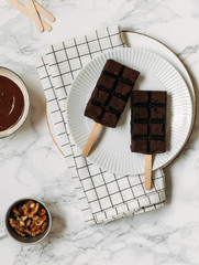 Chocolate Brownie in Ice Cream mold