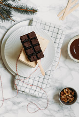 Chocolate Brownie in Ice Cream mold