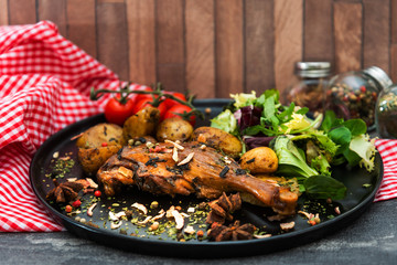 Roasted Duck Legs and Potatoes