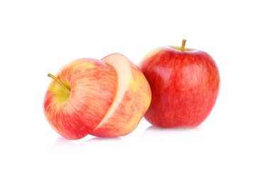pink lady apples isolated on white background