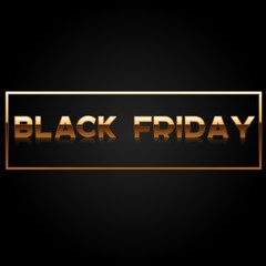 The concept of the sales on Black Friday, the beginning of the Christmas shopping season,