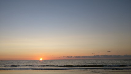 sunset on the beach