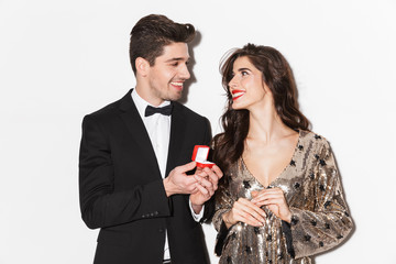 Portrait of a handsome young man dressed in suit