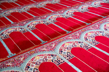The Red Carpet in the Blue Mosque in Yerevan