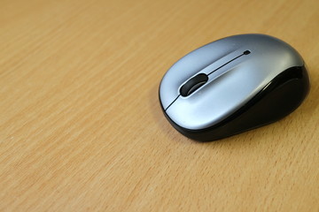 wireless mouse on the office desk