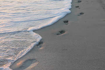 Footprints in the sand, Varadero Beach, Varadero, Cuba