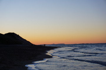 sunset over sea