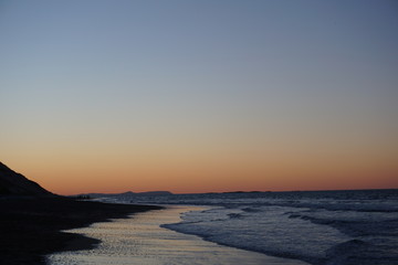 sunset on the beach