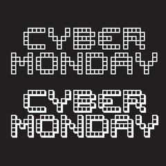 Fototapeta premium Cyber Monday pixel signs