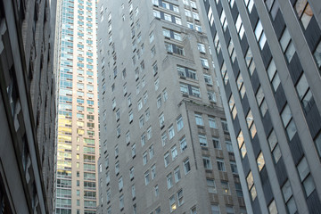 Architecture in financial district Manhattan
