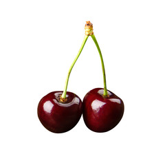 red cherry isolated on white background