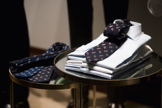 Men Shirts In A Store In Paris, 2018.