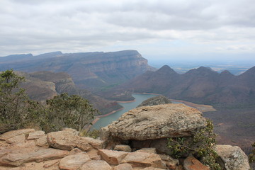 Fototapeta na wymiar Three Rondavales, Blyde River Canyon, Südafrika, Drakensberge, Canyon, Berge