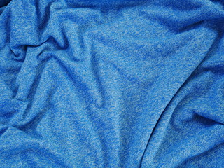 blue silk fabric background,texture of cloth,blue sportswear clothing