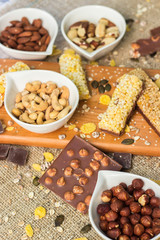 Granola Bars and mixed nuts